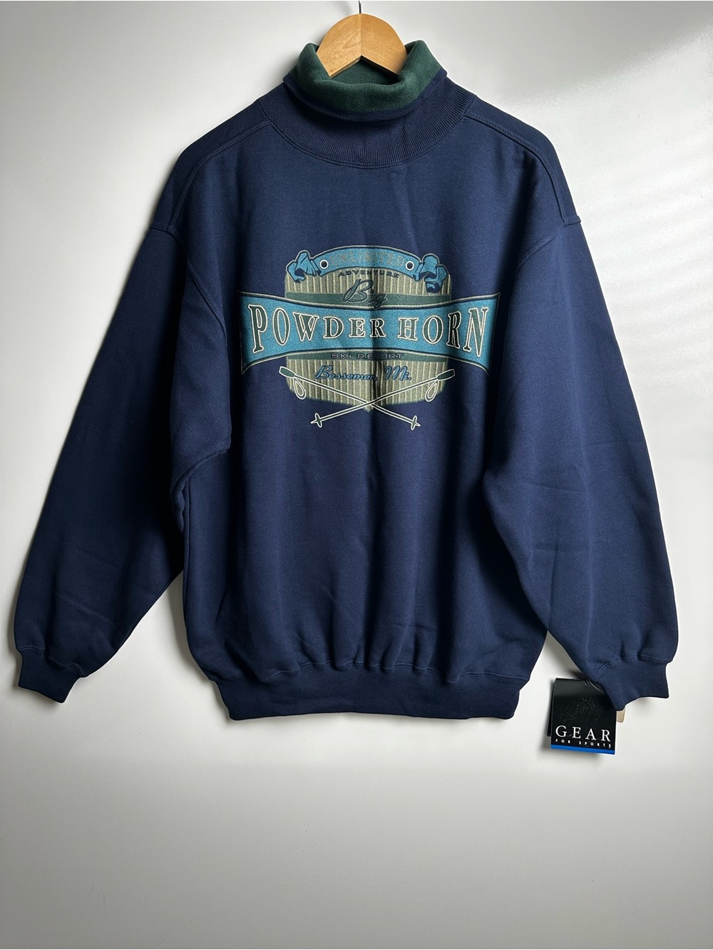 GEAR for Sports | Vintage Big Powderhorn Ski Resort NWT Sweatshirt | Mock Neck M